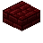 赤いネザーレンガのハーフブロック(上段)
