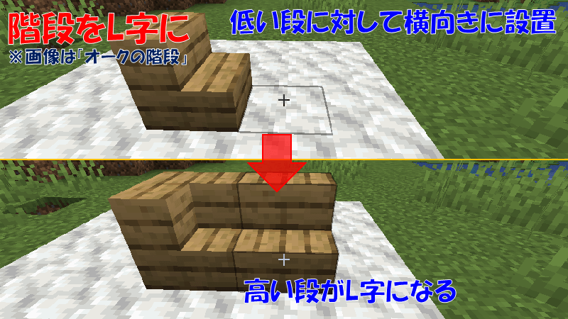 L字の階段（高い）