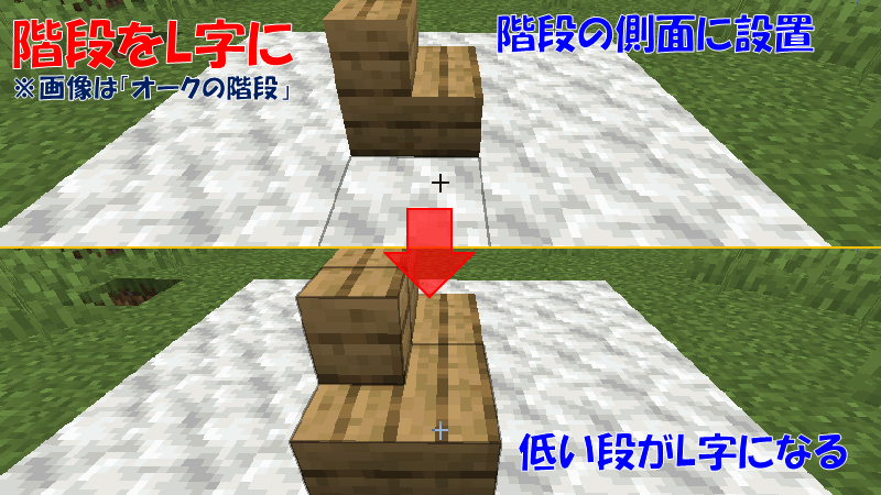 L字の階段（低い）